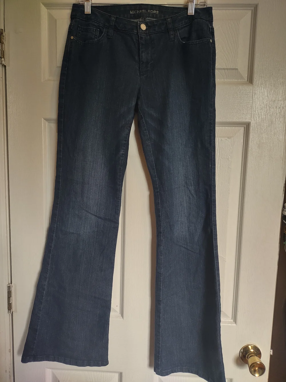 Michael Kors Dark Denim Bootcut Flare Jeans, Size 6